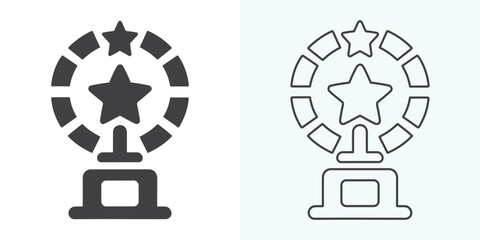 Winner trophy icon vector, symbol of victory event. trophy icon in trendy flat style. Trophy Icon. Professional, pixel-perfect icons optimized for both large and small resolutions.