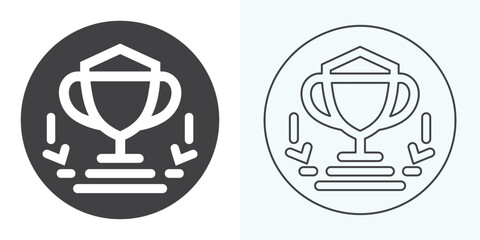 Winner trophy icon vector, a symbol of victory event. trophy icon in trendy flat style. Trophy Icon. Professional, pixel-perfect icons optimized for both large and small resolutions.