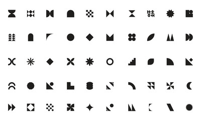 Brutalism abstract geometric Vector shape Collection.