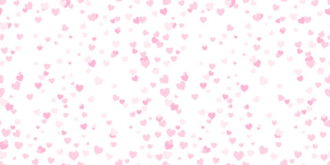 Heart confetti seamless pink pattern