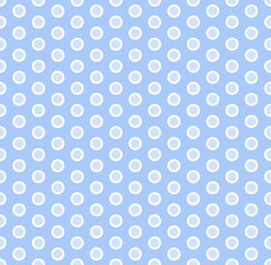 White blue circles polka dot seamless pattern