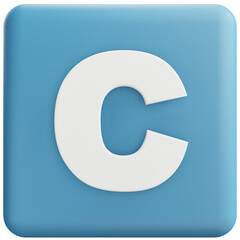 Letter C Alphabet 3d Icon
