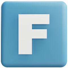 Letter F Alphabet 3d Icon