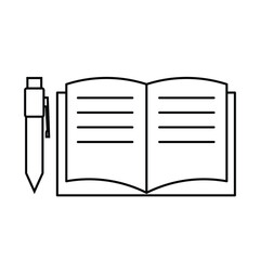 Book and pen icon vector. Education icon vector illustration