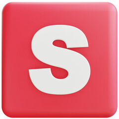 Letter S Alphabet 3d Icon