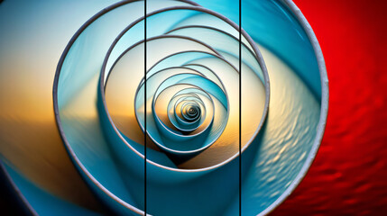 Fototapeta premium Vibrant Visions: Exploring the Dynamic Interplay of Color and Form in Modern Abstract Design