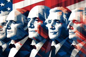 American National Holiday, Mt. Rushmore sculpture of presidents South Dakota
