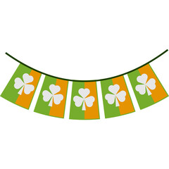 Obraz premium Patick Day Bunting Flag Decoration