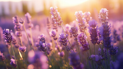 Lavender Grows In Field, Selling Flowers For Essential Oil.