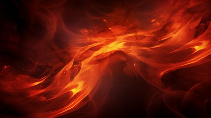 Fototapeta premium Fire Flames Isolated on Black Background, close-up.