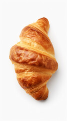 A clear image of tasty croissant white background