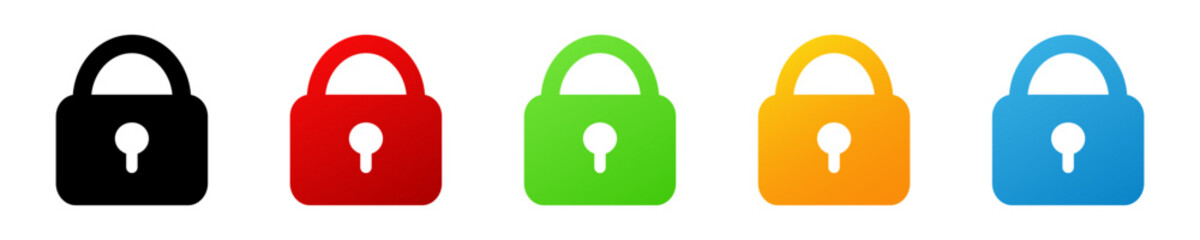 Lock vector icon. Protection security symbol