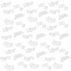 Background with Spanish words decoration.
