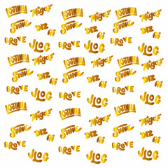 Background with Spanish words decoration.
