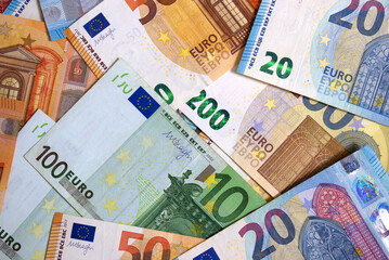 Euro money. The national currency of the European Union