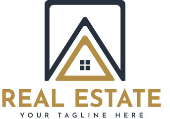 A letter logo, Real estate logo, Home logo, Building logo, home construction company logo 