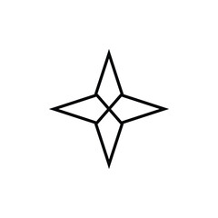 Fototapeta premium Star icon in flat design. Star icon on white background. Vector illustration.