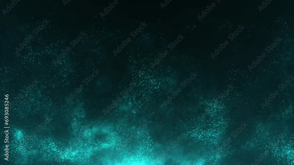 Poster wave of particles. futuristic dots pattern on dark background. big data digital code. technology or 