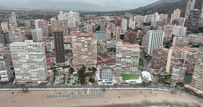 Vista aerea de los edificios de Benidorm