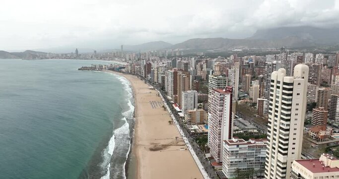 Vista aerea de los edificios de Benidorm