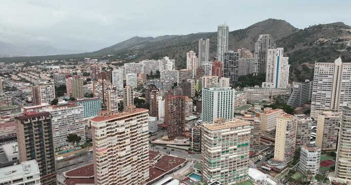 Vista aerea de los edificios de Benidorm
