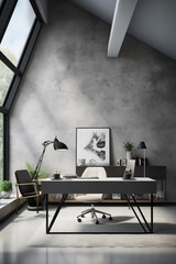 Design and modern grey upper class office 
