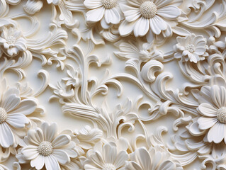 Seamless floral pattern Flowers Royal vintage Victorian Gothic Rococo background