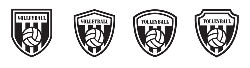 Volleyball logo club icon, vector illustration - obrazy, fototapety, plakaty