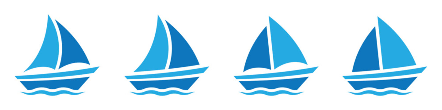 Ship icon. Boat icon. Sailboat icon, vector illustration