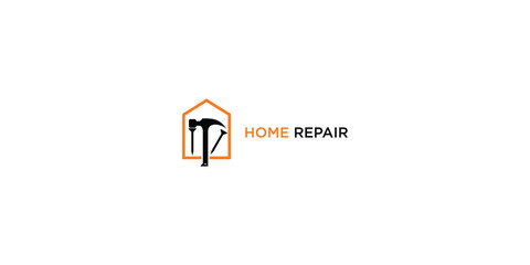 Simple hammer logo| home repair logo| handyman repair| premium vector