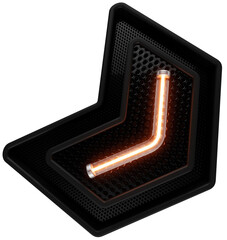Elemento 3d luz com ferro para composição png transparente