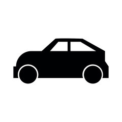 Car black icon on white background