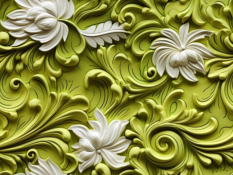 Seamless floral pattern Flowers Royal vintage Victorian Gothic Rococo background © Darcraft