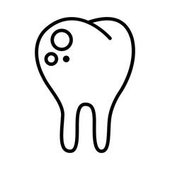 Cavity icon. Dental health care icon