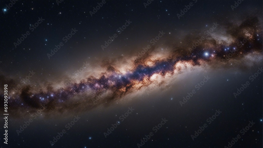 Wall mural nebula and galaxies in space. abstract cosmos background
