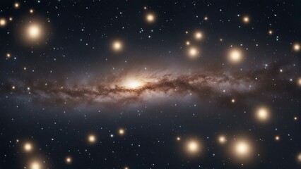 close up view of milky way galaxy with stars  