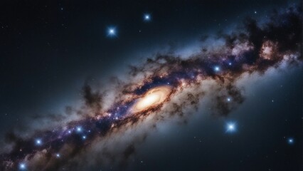 close up view of milky way galaxy with stars  