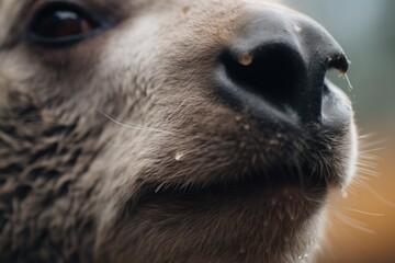 close-up of koalas nose and whiskers