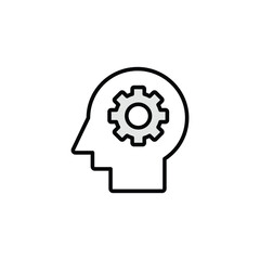 Mind icon design with white background stock illustration