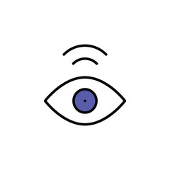 Eye icon design with white background stock illustration