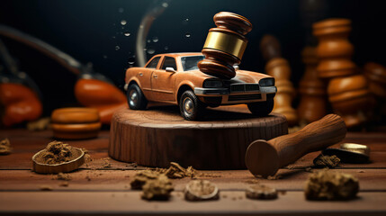 Auction gavel hit decision insurance courthouse