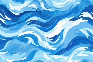 Fototapeta na wymiar water waves abstract seamless background illustration