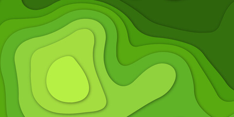 Abstract background with waves. Abstract papercut and multi-layer cutout geometric pattern on vector.