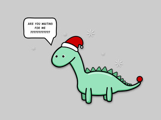 New year 2024. Year of the dragon. Cartoon text template with the dragon. Christmas template