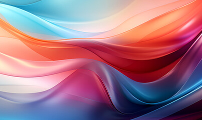 Obraz premium Abstract colored wavy transparent fabric texture