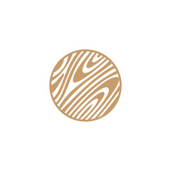 Circular shape wood logo vector