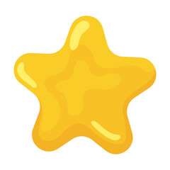 Colored christmas star shape icon Vector