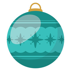 Detailed christmas tree ball icon Vector