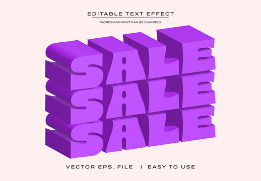 Sale 3D Text Effect