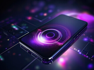 phone with purple screen
